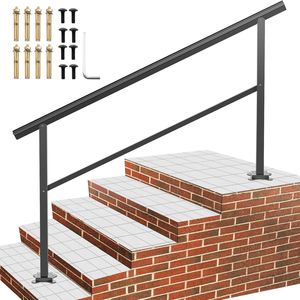 Corrimano per Scale da Esterno in Alluminio, Portata 75 kg, 152 x 89 cm, Dispositivo di Assistenza per Scale Esterne di Transizione - Product Image 1