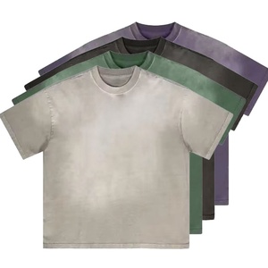 T-shirt pour homme en coton 100% style vintage délavé à l'acide avec logo personnalisé - Product Image 1