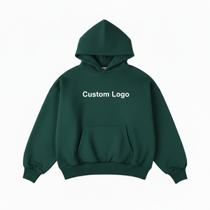 Fabrication de sweats à capuche personnalisés, style streetwear vintage, coupe oversize, bords bruts, broderie contrastante sur le côté, en coton délavé à l'acide - Product Image 6