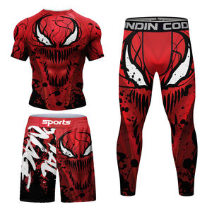 TITAN TREAD WEAR <b>Men's</b> <b>Compression</b> Pants Red Spider Design Digital Print UPF50+ Quick Dry Spandex/Polyester Full-Length - Product Image 6