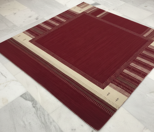 Tapis Lori Buff Gabbeh vert forêt fait à la main, style tribal minimaliste moderne, coton vert foncé uni, tapis écologique, afghan - Product Image 2