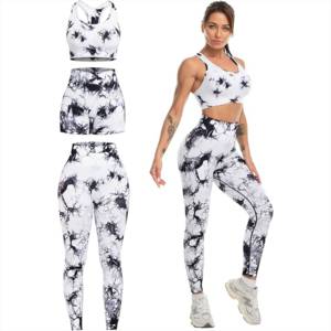 2026 Arrived Fully Customized Fitness Sports 3 Piece <b>Set</b> For Women Sublimation Print Full Length Yoga <b>Set</b> - Product Image 2