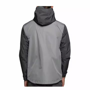 High Quality Custom <b>Men</b> Windbreaker Sets Streetwear Canvas Stand Collar Front <b>Reflective</b> Breathable Winter <b>Jacket</b> - Product Image 3