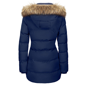 Abrigo Largo Acolchado Personalizado al por Mayor para Mujer, de Poliéster Tejido Grueso con Capucha y Bolsillos con Cremallera, Ideal para Viajes, OEM - Product Image 6