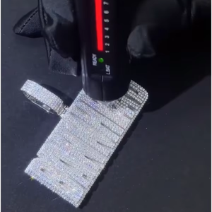 Joyería Hip Hop con Certificado GRA, Colgante de Moissanita Personalizado, Plata con Incrustaciones de Moissanita VVS, Colgante con Inicial de Letra y Nombre - Product Image 1