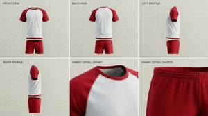 Conjunto Deportivo de Fútbol para Hombre, Camiseta y Pantalones Cortos de Poliéster, Transpirable, Ligero, Ropa Deportiva de Entrenamiento, Logotipo Personalizado - Product Image 6