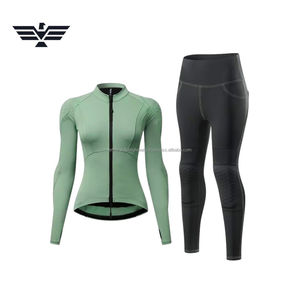 Ensemble de vêtements de sport unisexe sans couture, respirant, imperméable, à séchage rapide, en cuir/Cordura, personnalisable, veste à fermeture éclair à manches longues - Product Image 5