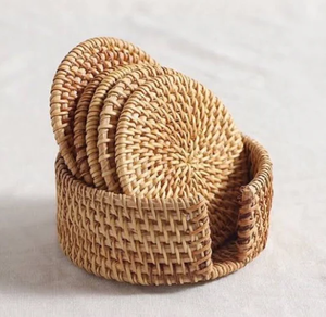 Manufacture Rattan Coaster Placemat Square Holder <b>Round</b> Coaster Table <b>Mats</b> and Coasters Table Place Coaster - Product Image 2