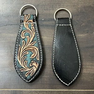 Clip de chapeau en cuir artisanal de style occidental avec aimant puissant, motif floral sculpté, pour sacs de voyage, sacs à dos et sièges de voiture - Product Image 6