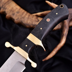 Handmade Industrial Grade Stainless Steel Hunting Bowie Knife Straight <b>Edge</b> Clip Point Customizable Leather Sheath Camping Knife - Product Image 5