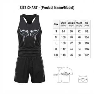 Ensemble débardeur et short de sport pour homme, noir, imprimé géométrique, col en V, sans manches, séchage rapide, pour l'été et l'entraînement - Product Image 4