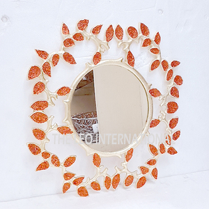 <b>Mirror</b> Decorative Wall <b>Mirror</b> Wholesale Aluminum Antler Look Decorative Designer Metal <b>Mirror</b> Wall for Sale - Product Image 6