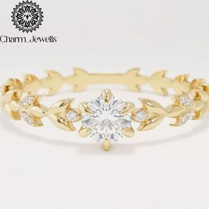 Anillo de Compromiso Charm Jewells con Moissanita, Plata 925, Certificado IGI, 3 GM, Engaste Clásico de Puntas, Anillo de Boda Romántico para Mujer - Product Image 1