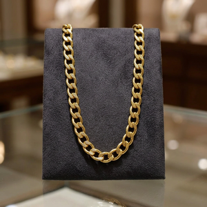 Collares de Cadena Estilo Curb Chapados en Oro de 14K, 18K, 24K al por Mayor, Cadena de Latón, Collares de Cadena de Moda, Diseño de Cadena Moderno - Product Image 4