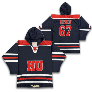 Jersey de Hockey sobre Hielo Sublimado Personalizable con Números y Nombres de Equipo - Alta Calidad, 100% Poliéster, Antibacteriano y Transpirable - Product Image 1