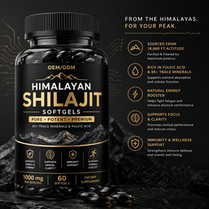 Gélules de Shilajit de l'Himalaya de qualité supérieure avec acide fulvique et oligo-éléments, gélules de Shilajit pur fabriquées à partir de résine de Shilajit authentique - Product Image 2