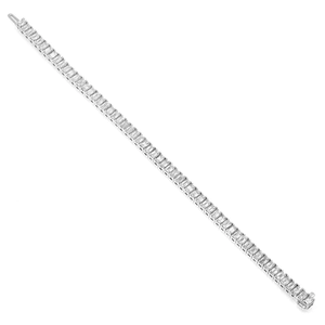 Brilliant Emerald Cut Moissanite Diamond Bracelet For Women Crafted From <b>Solid</b> 14k <b>Gold</b> Luxury & Elegant Jewelry For Women - Product Image 2