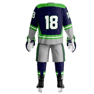 Top <b>Best</b> Selling New Fashion 100% Polyester Breathable Long Sleeve Custom Logo And Size Ice Hockey Uniform - Product Image 3
