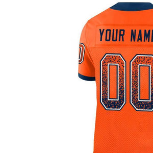 Custom American Football Jersey V-Neck Short Sleeve Sublimated Mesh 100% Polyester Breathable Team <b>Name</b> Adult Unisex All Seasons - Product Image 6