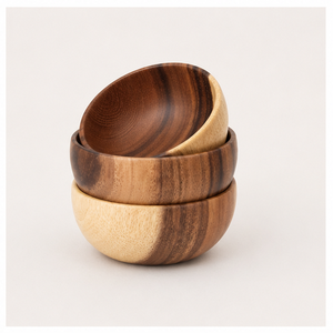 Handcrafted Acacia Wood Salad <b>Bowl</b> Set Eco-Friendly <b>Large</b> Natural Wooden <b>Serving</b> <b>Bowls</b> for Fruits Salads and Snacks - Product Image 3