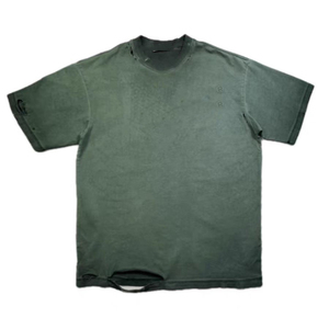 เสื้อยืดทรงหลวมแบบดรอปโชว์เดอร์สำหรับผู้ชาย ผ้าฝ้าย 100% เนื้อผ้าเบา รับสกรีนโลโก้ตามแบบ บริการ OEM เสื้อยืดแบบดรอปโชว์เดอร์ - Product Image 1