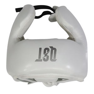 Casque de boxe professionnel blanc en cuir PU respirant, réglable, pour MMA, kickboxing et entraînement en salle de sport - Product Image 5
