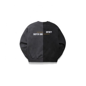 High Quality Homme Apparel Vendor Geansai Customized Pullover Genser Top Quality Troja Embroided Color Block Crewneck Sweatshirt - Product Image 3