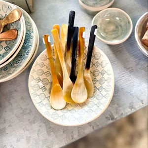 ช้อนทำจากเขาควาย สีธรรมชาติ เป็นมิตรกับสิ่งแวดล้อม ทนทาน รับทำโลโก้และขนาดตามสั่ง สำหรับใช้ในบ้าน ร้านอาหาร งานแต่งงาน - Product Image 2