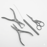 Kit d'outils pour extensions de cheveux avec pinces et ciseaux en acier inoxydable de qualité chirurgicale, étanche, pour usage commercial