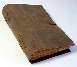 Cuaderno de Cuero Vintage de Doble Cara con Papel de Algodón Reciclado Hecho a Mano, Estilo Antiguo, Venta al Por Mayor - Product Image 2