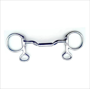 Mors de cheval en acier inoxydable taille 4 1/2 avec perles vertes et oranges – Équipement d'équitation - Product Image 1