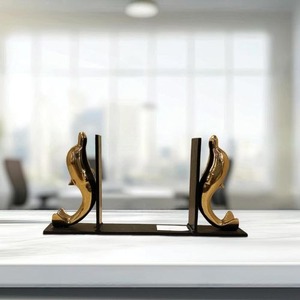 Metal Bookend Silhouette Woman Holding <b>Books</b> Minimalist Design Sculptural <b>Decor</b> For Home Office Adult Use - Product Image 2