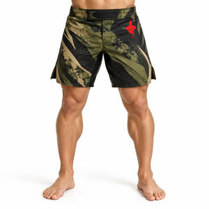 MMA <b>Shorts</b> Professional Training Wear Mens Quick Dry Fabric Flexible Fit <b>Grappling</b> Fitness Kickboxing Workout Sports Apparel - Product Image 1