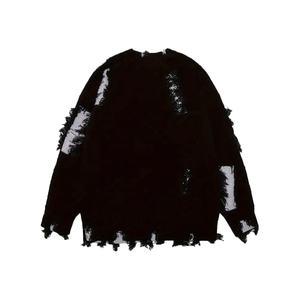 Suéter Desgastado de Nuevo Diseño para Hombre, Ropa Urbana Y2K, Sudaderas Estampadas, Sudaderas Gráficas Holgadas Hechas a Medida - Product Image 2