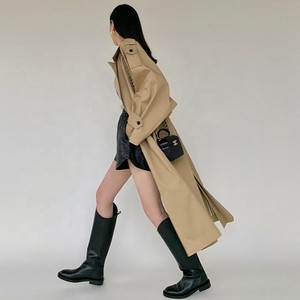 Women's Trench Coat Custom Logo Trench Coat Women Luxury Designer Long Trench Femme Women's <b>Winter</b> Trench Coat Wholesale OEM ODM - Product Image 3