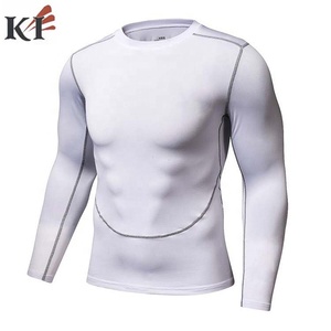 T-shirt de sport Rash Guard en tissu personnalisé, conception libre, manches longues, respirant, polyester 160g, sublimation personnalisée, vente en gros, pour hommes, USA - Product Image 4