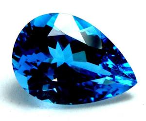 อัญมณีทรงหลังเบี้ยทรงหลวมจากสวิสสีฟ้าตัดได้รับการรับรองจากผู้ผลิตอินเดียขายส่ง - Product Image 1