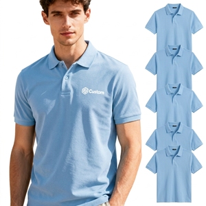 Polo de Algodón de 200 GSM para Hombre, Manga Corta, Uniforme de Trabajo, Polo Transpirable, Informal, Liso, con Logotipo Personalizado Impreso y Bordado - Product Image 2