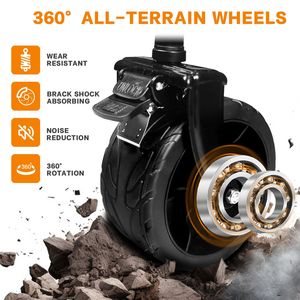 Carrello Pieghevole da 140L con Freno per Ogni Terreno e Tettuccio Rimovibile per Campeggio - Product Image 6