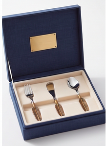 Ensemble de couverts bohèmes avec manche en plumes, en acier inoxydable, passe au lave-vaisselle, design élégant doré pour mariage - Product Image 6