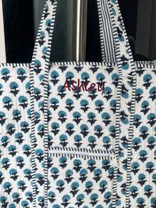 Bolso Tote de Mujer Acolchado de Algodón Hecho a Mano, Bolso de Hombro de Lujo, Estilo Abierto, Estampado de Leopardo, Lavable, Moderno, para Uso Diario - Product Image 5