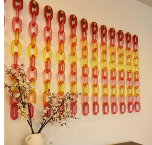 Nouvelle Chaîne à Maillons Ovales en Résine Transparente, Connecteur Dégradé Coloré DIY pour Décoration de Fête, Artisanat Tendance à Suspendre pour la Maison - Product Image 5