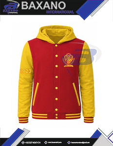 NSPDK Sorority Red Varsity <b>Jacket</b> Stylish Regular Stand Embroidered Logo Letterman Baseball Varsity Cropped <b>Jacket</b> Streetwear - Product Image 4