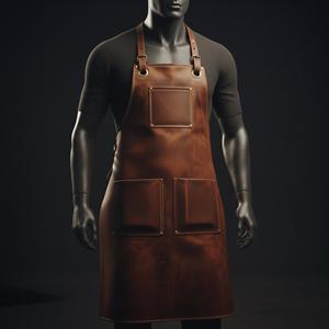 Personalized Luxury Heavy Duty Leather Apron Gift for Woodworkers <b>BBQ</b> Lovers-Professional Genuine Leather Custom Protection - Product Image 3