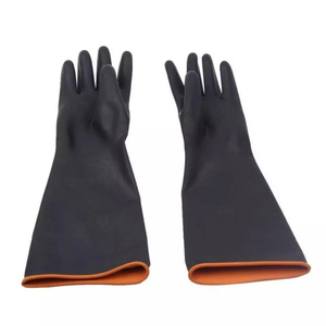Gants en caoutchouc naturel de qualité industrielle, résistants aux produits chimiques, avec revêtement en latex, protection de sécurité au travail, épaisseur 0,56 mm, longueur 34 cm - Product Image 2