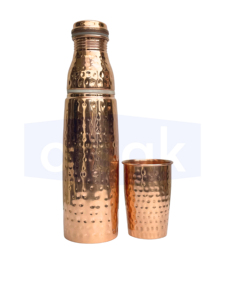 Bouteille d'eau en cuivre OTSAK Premium avec couvercle en cuivre, bouteille d'eau portable pour le bureau, l'extérieur, la maison, le camping, 34 oz (1000 ml) - Product Image 4