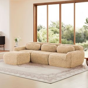 Cojines Decorativos para Sofá en Forma de L, de Esponja de Alta Densidad 32D, Suaves y Afelpados, Sin Estructura, No Requiere Ensamblaje, Muebles para Sala de Estar - Product Image 3