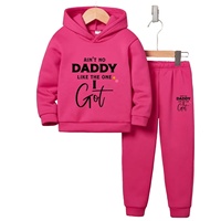 Ensembles de vêtements pour filles et sweats à capuche décontractés et tendance pour l'hiver, en velours polyester/coton imprimé, lavables, avec logo de marque personnalisé, vêtements pour enfants
