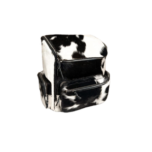 Sac à dos en cuir véritable classique avec logo personnalisé, fermeture éclair, design à enroulement, unisexe, grande capacité, pour le bureau, la randonnée - Product Image 4