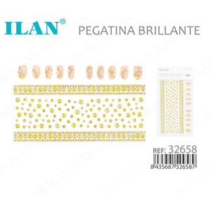 Autocollants en strass scintillants ILAN, décorations pour ongles dorées, 32658 - Product Image 3